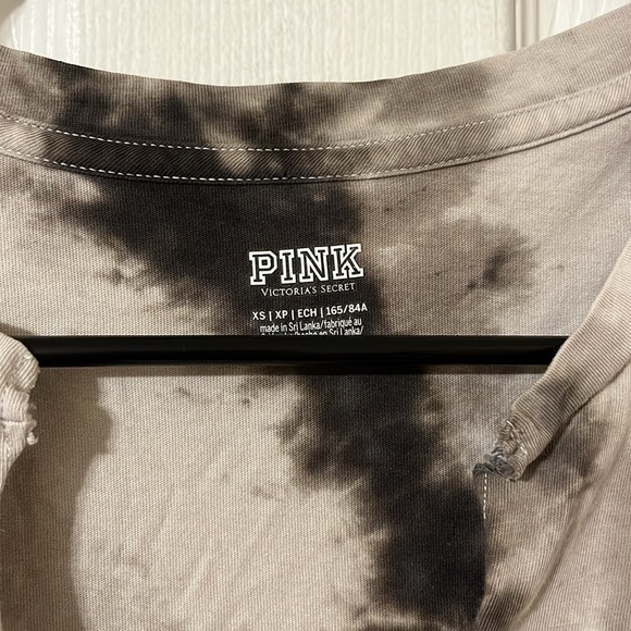 PINK Victorias Secret Oversized Grey Tie Dye T-shirt - Picture 4 of 8